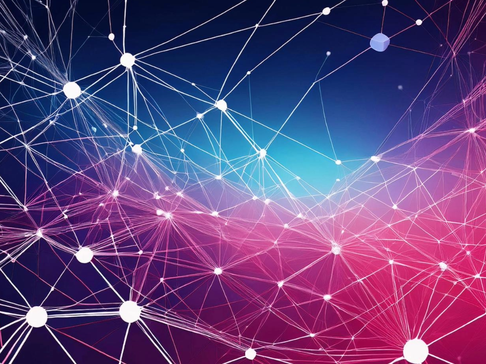 Illustration of network for the public lecture, "Quantum Phase Transitions: Hidden Patterns in Space and Time" by Meigan Aronson