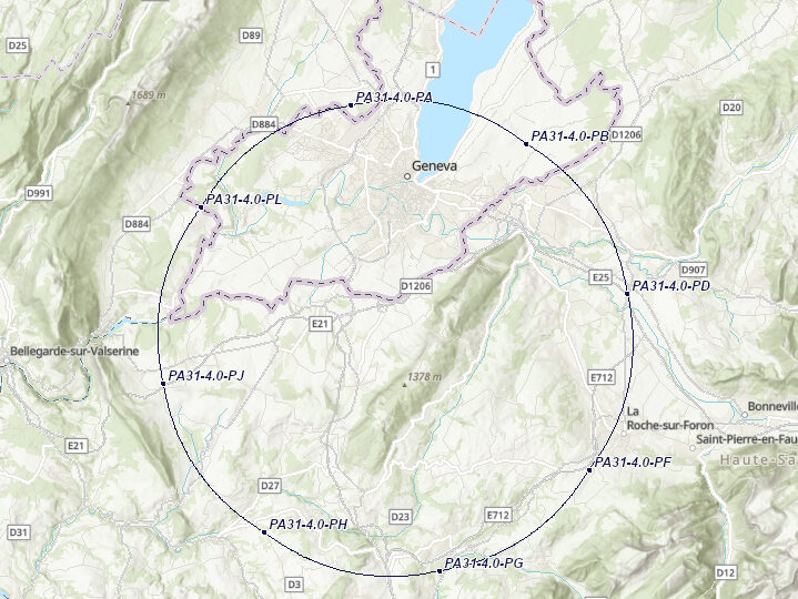 Map of proposed site for supercollider