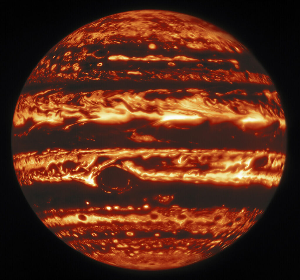 Infrared image of Jupiter